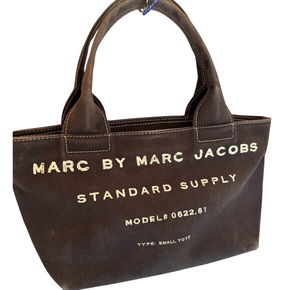 Marc Jacobs Brown Heavy Weight Canvas Tote Bag - Picture 1 of 8